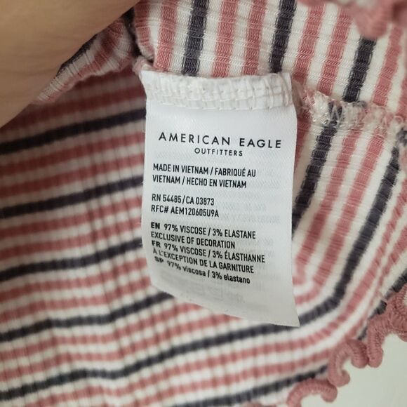 AEO Striped Crop Top S - Picture 4 of 5